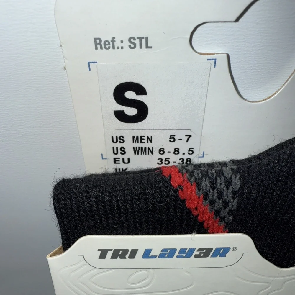 Lorpen SKI LIGHT Black Socks Size S Merino Blend Tri Layer NWT Men Women‎ Winter